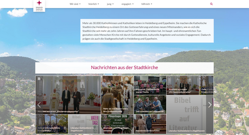 Screenshot der Startseite https://www.stadtkirche-heidelberg.de/