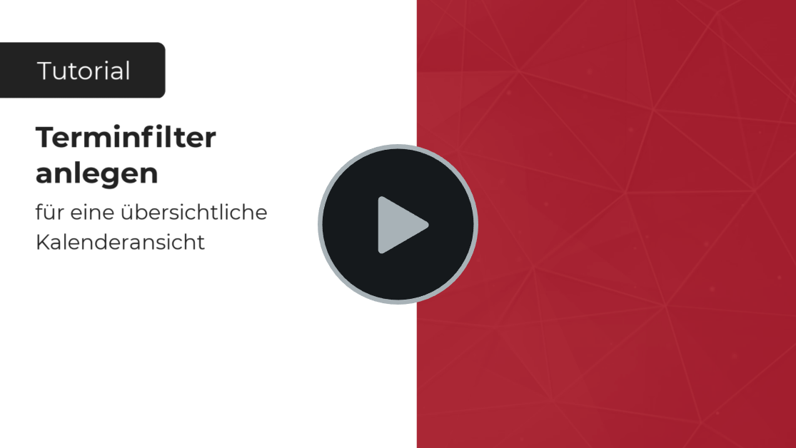 Terminfilter und Farben anlegen Video